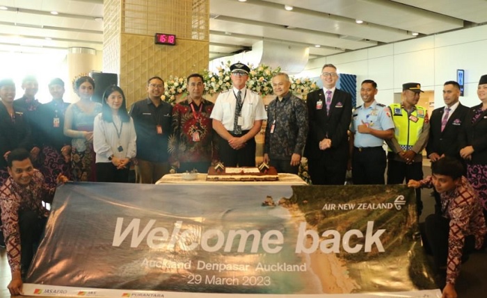 Penerbangan Selandia Baru-Indonesia diketahui telah beroperasi kembali mulai 29 Maret 2023 dengan mengangkut 255 penumpang.