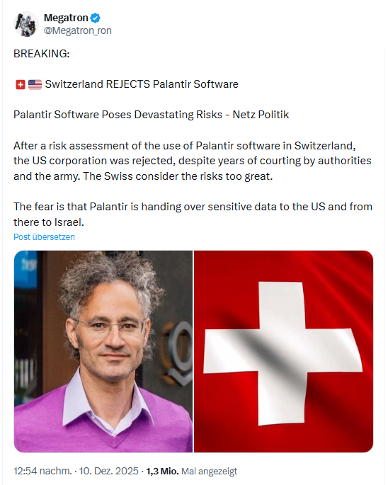 Palantir in der Schweiz