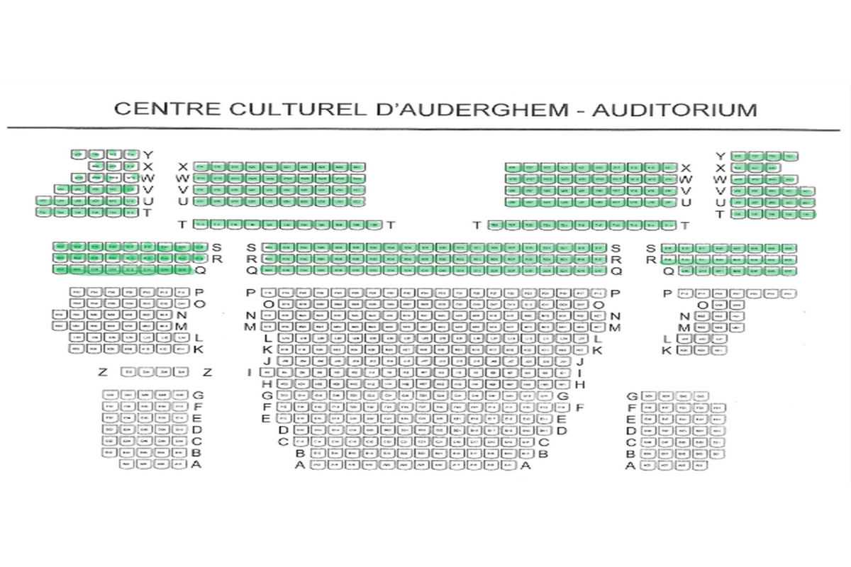 Plan de salle du Centre Culturel d'Auderghem