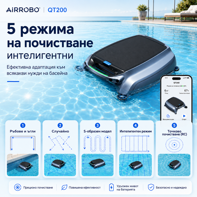 robot curatare piscina airrobo qt200 - descriere 4