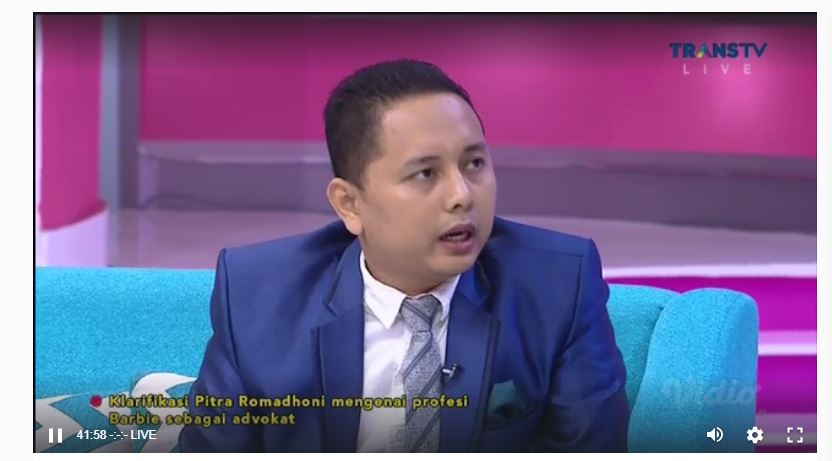 Pitra Romadhoni bicara soal porfesi Barbie Kumalasari sebagai advokat