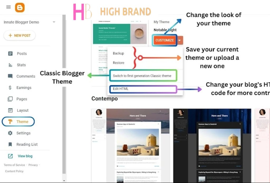 Blogger Pages Section