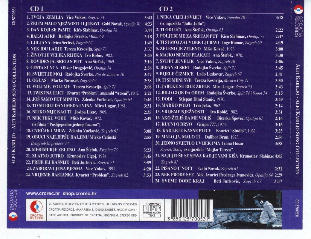 2Alfi Kabiljo-Pjesme Za Sva Vremena-back