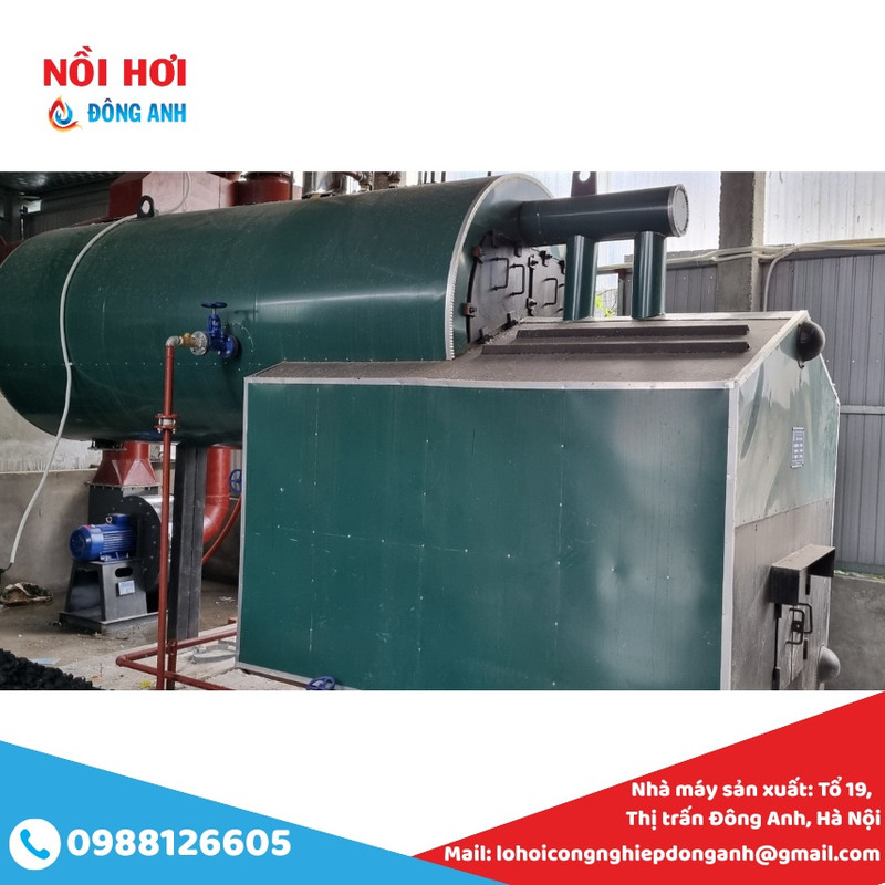 nồi hơi đốt củi 1.5 tấn