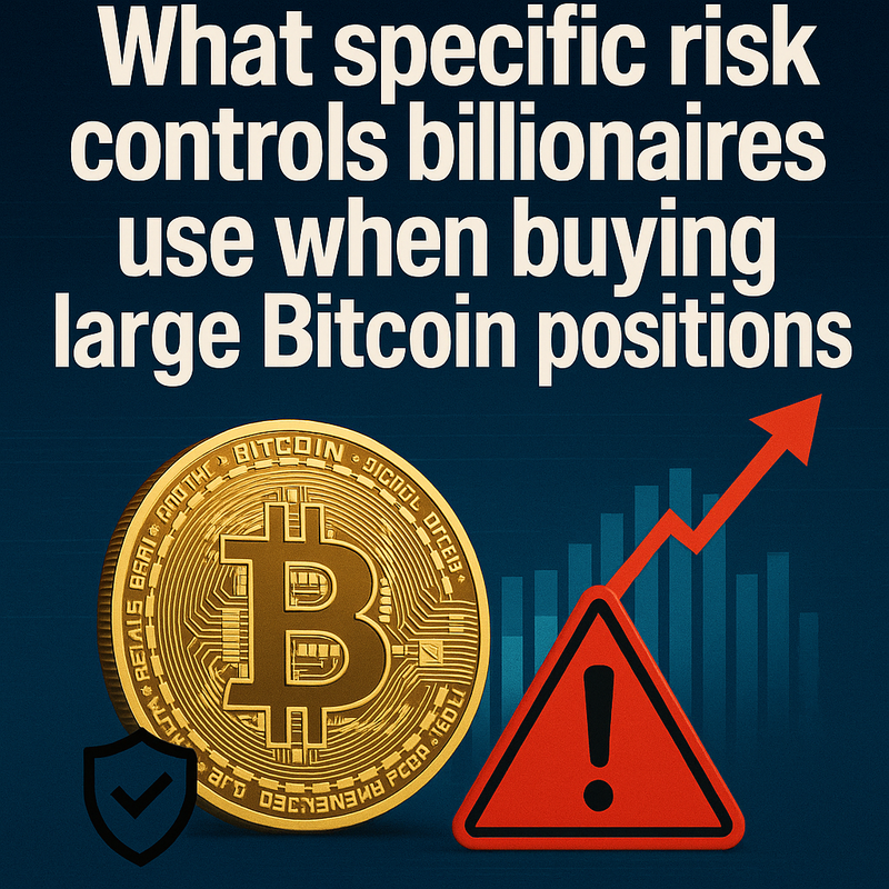 What specific risk controls billionaires use when buying large Bitcoin positions