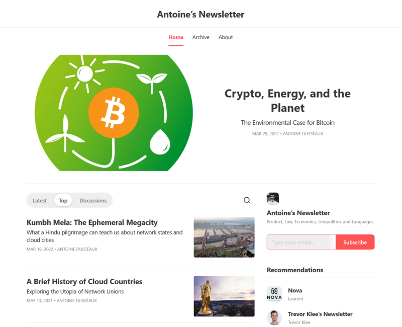 Antoine’s Newsletter