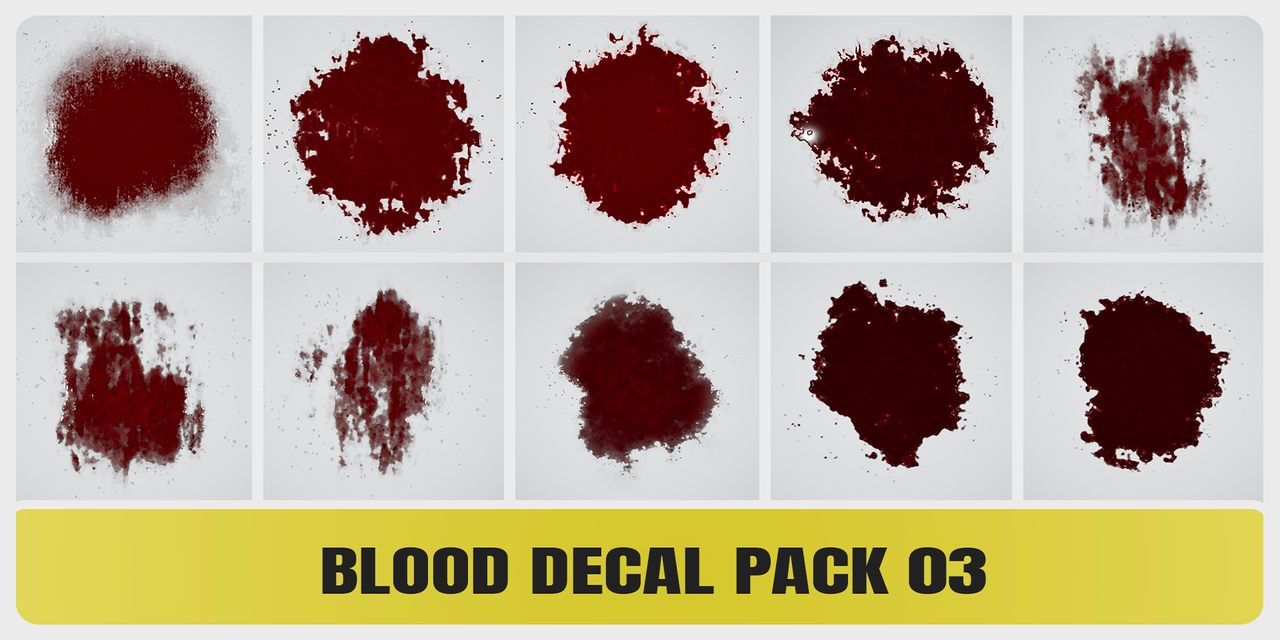 Blood Decal Pack 03 - 10 Blood Decals