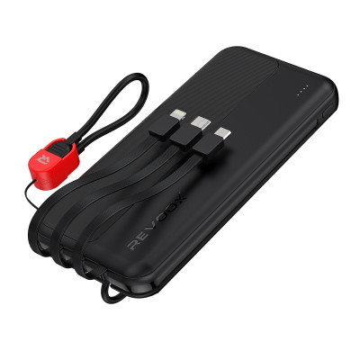 Revoox Power Bank RevoSpark 15W RPB-P099 – Batterie Externe 10000mAh avec Câbles Intégrés