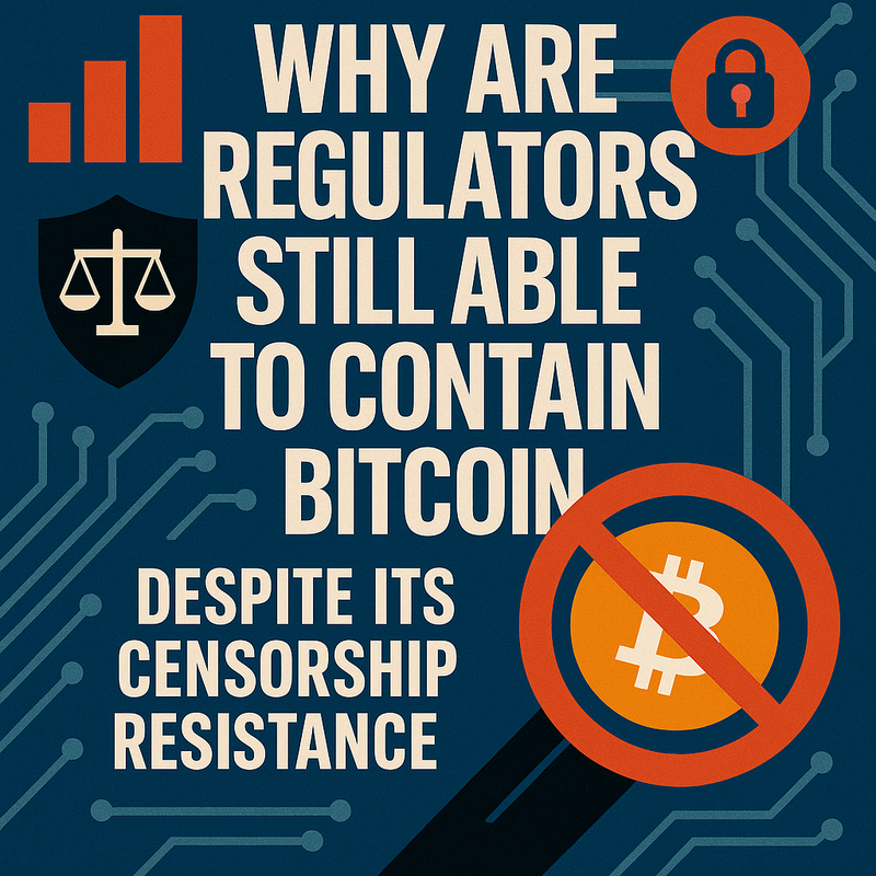 Why are regulators still able to contain Bitcoin despite its censorship resistance