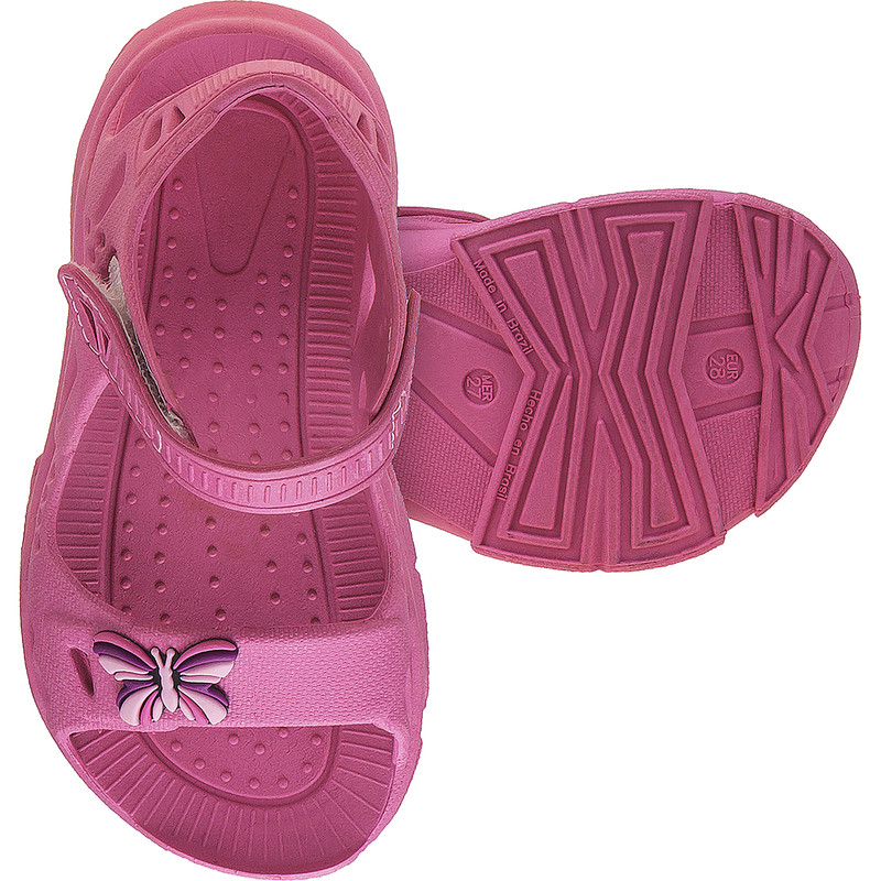 Sandália Papete com Velcro Decorada Borboleta miniatura 3