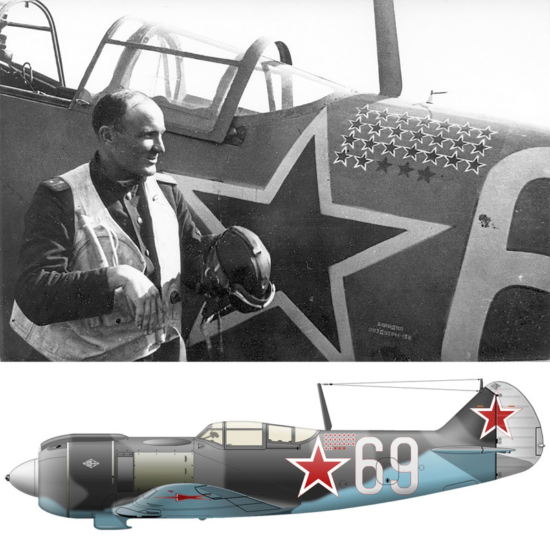 Lavochkin-La-5FN-3GvIAP-KBF-White-69-Ivan-S-Kravtsov-at-Lavenassri-Island-Jun-1944-0A
