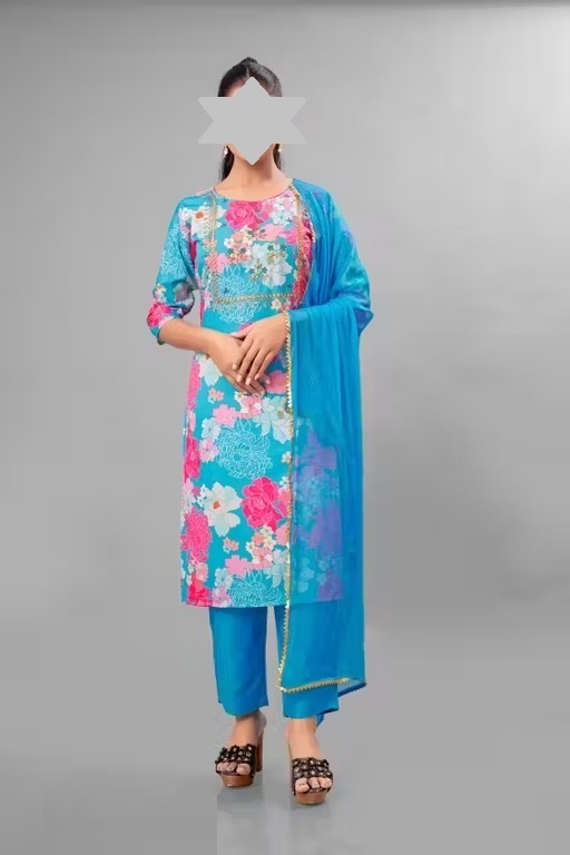 women's faboulas digital muslin kurta set Color 2 (KS106)