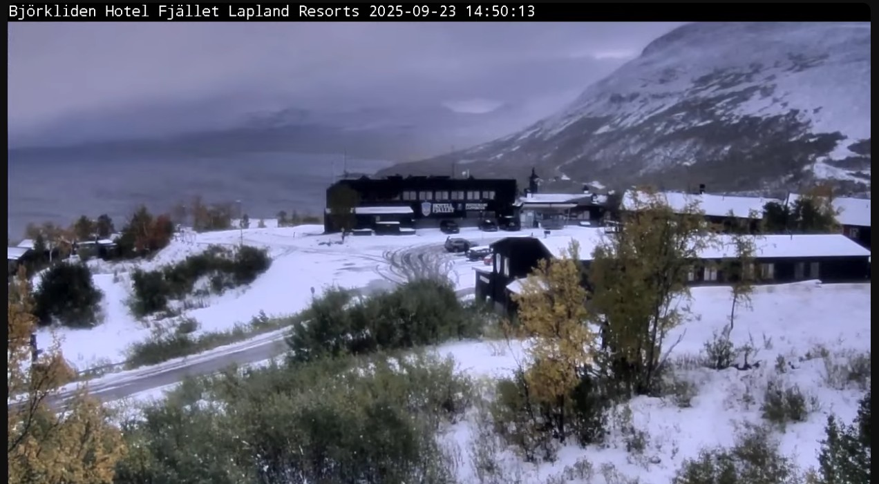 first snow bjorkliden and riksgransen 23 09 2025