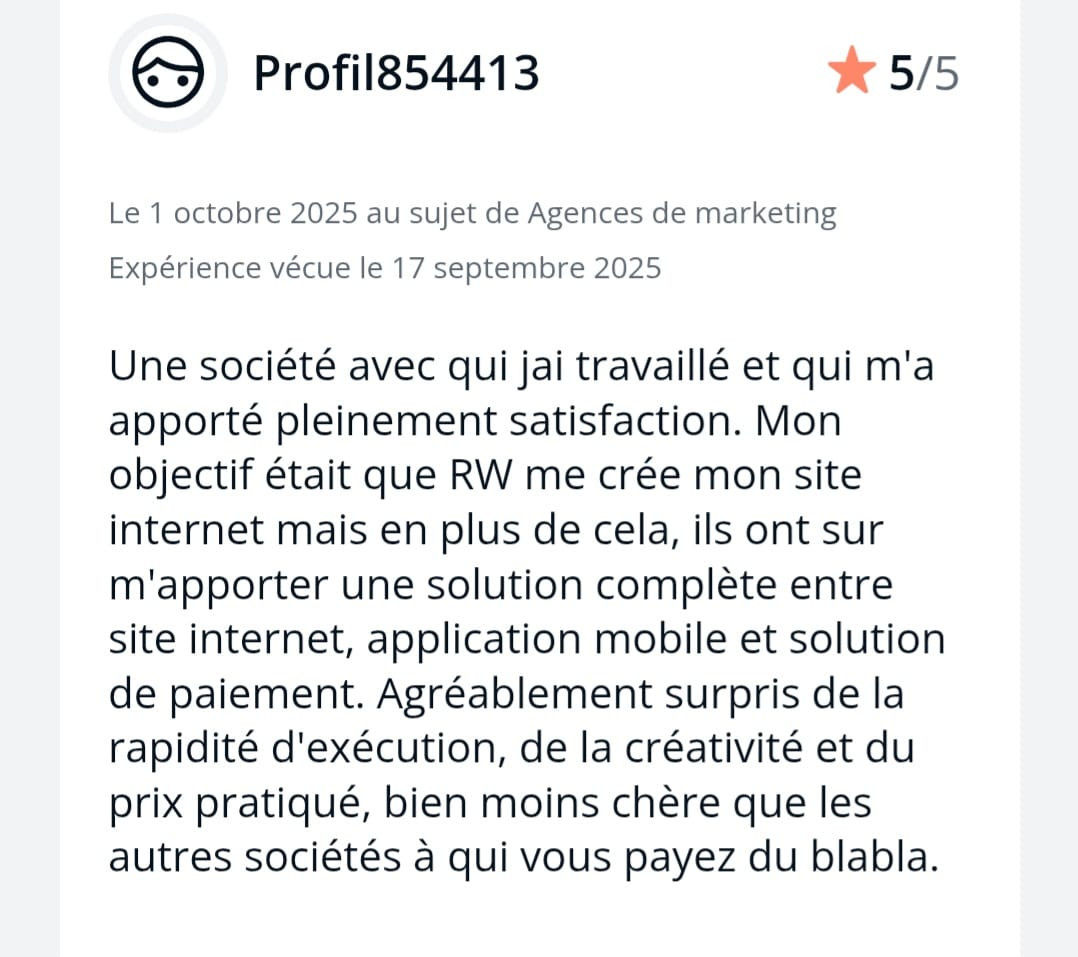 Témoignage client RapideWeb