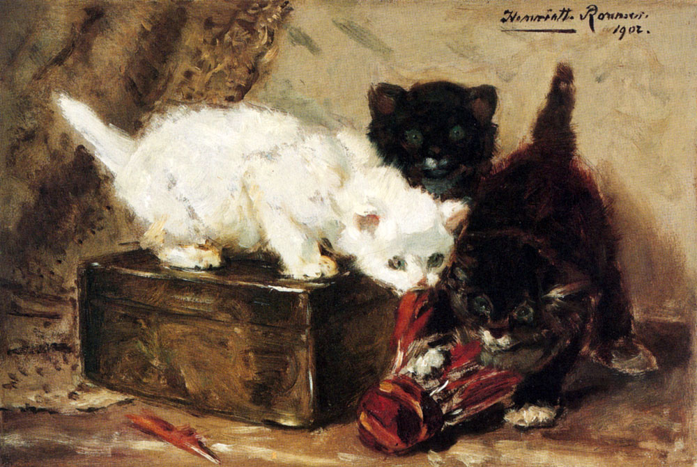 Ronner-Knip-Henriette-Kittens-At-Play