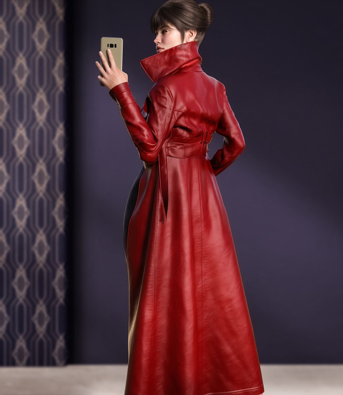Trench Coat dforce outfit for Genesis 8 & 8.1 Females