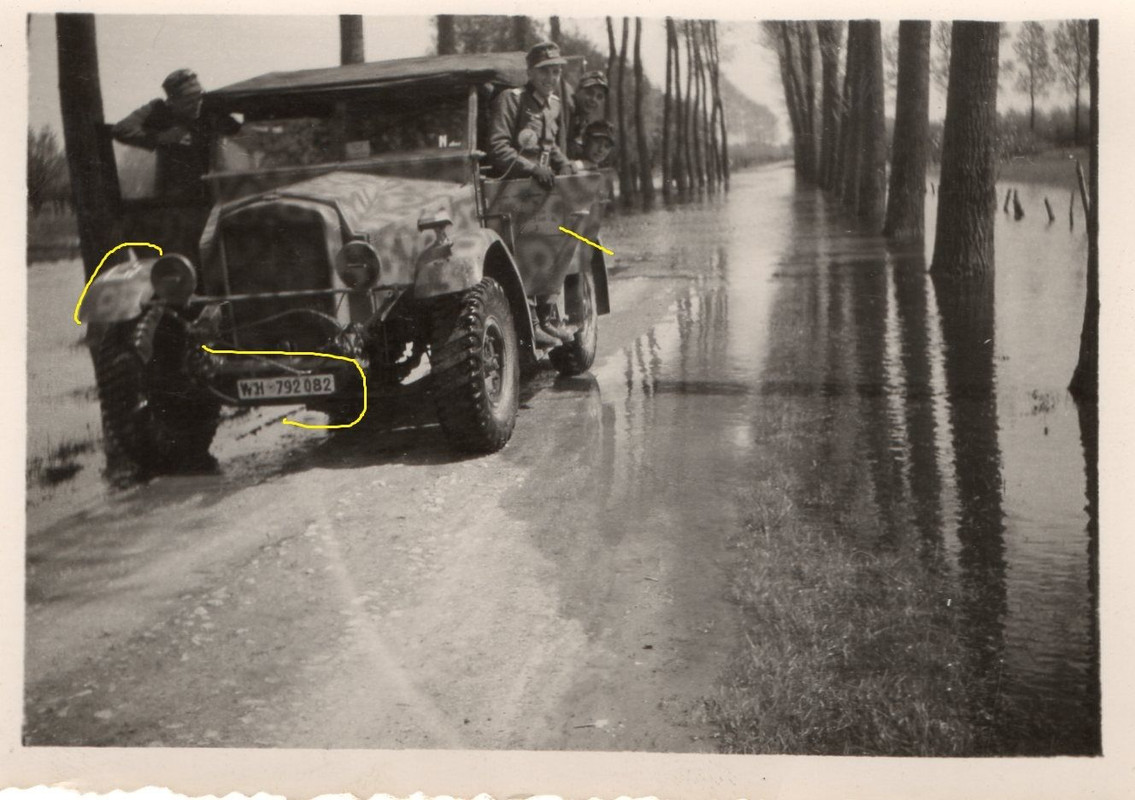 Foto WK 2 Kübelwagen Tarnanstrich