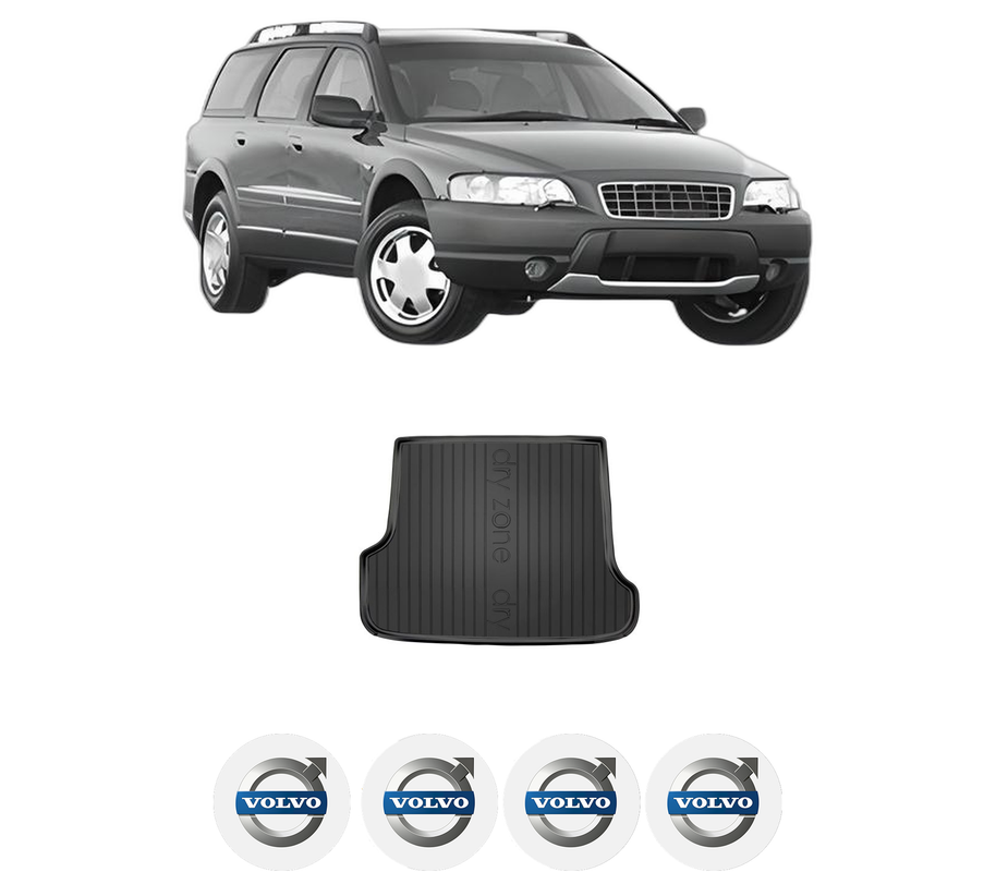 Tavita Portbagaj VOLVO XC70 I Cross Country (295) din 1997-2007, Protectie Portbagaj Auto, 4x Stickere auto cu VOLVO