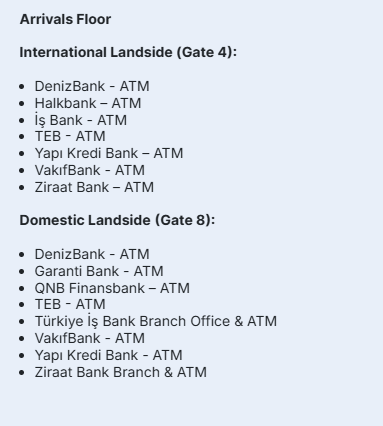 Re: Aeropuerto Istanbul Airport (IST) - Banks & ATMs (1)