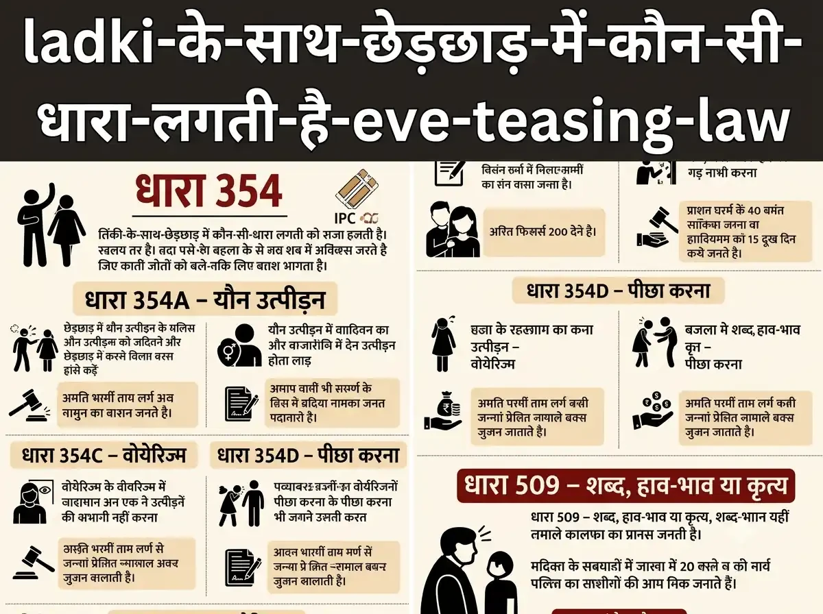 लड़की के साथ छेड़छाड़ में कौन-सी धारा लगती है? जानिए Eve Teasing Law