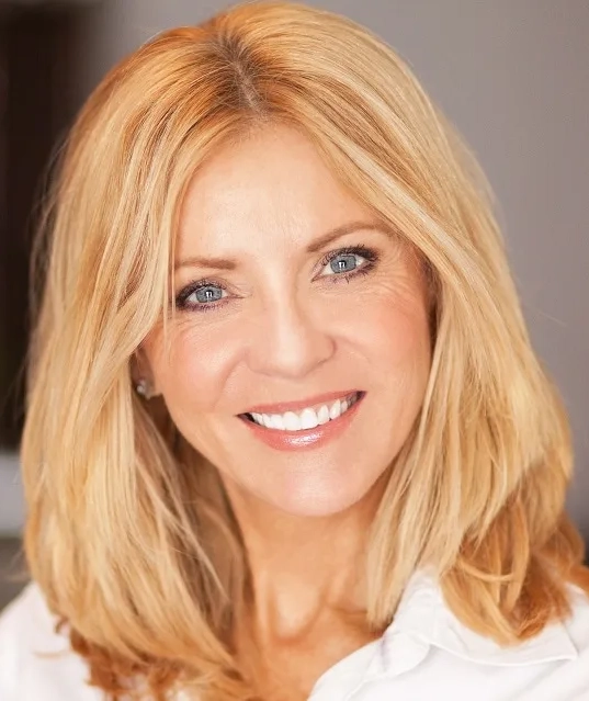 Golden warm blonde hair for mature women gray coverage