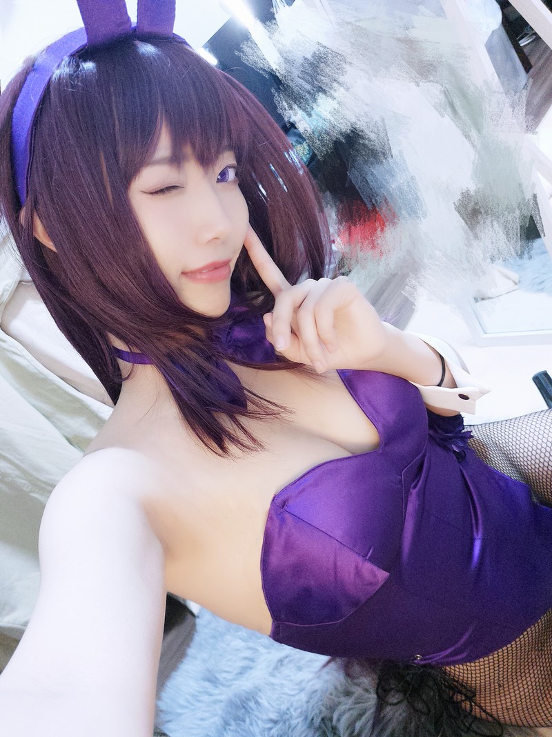 切切Celia 斯卡哈兔女郎 Scathach Bunny Cosplay 写真 17P插图6