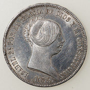 20 reales 1852. Isabel II Sevilla PAS5898