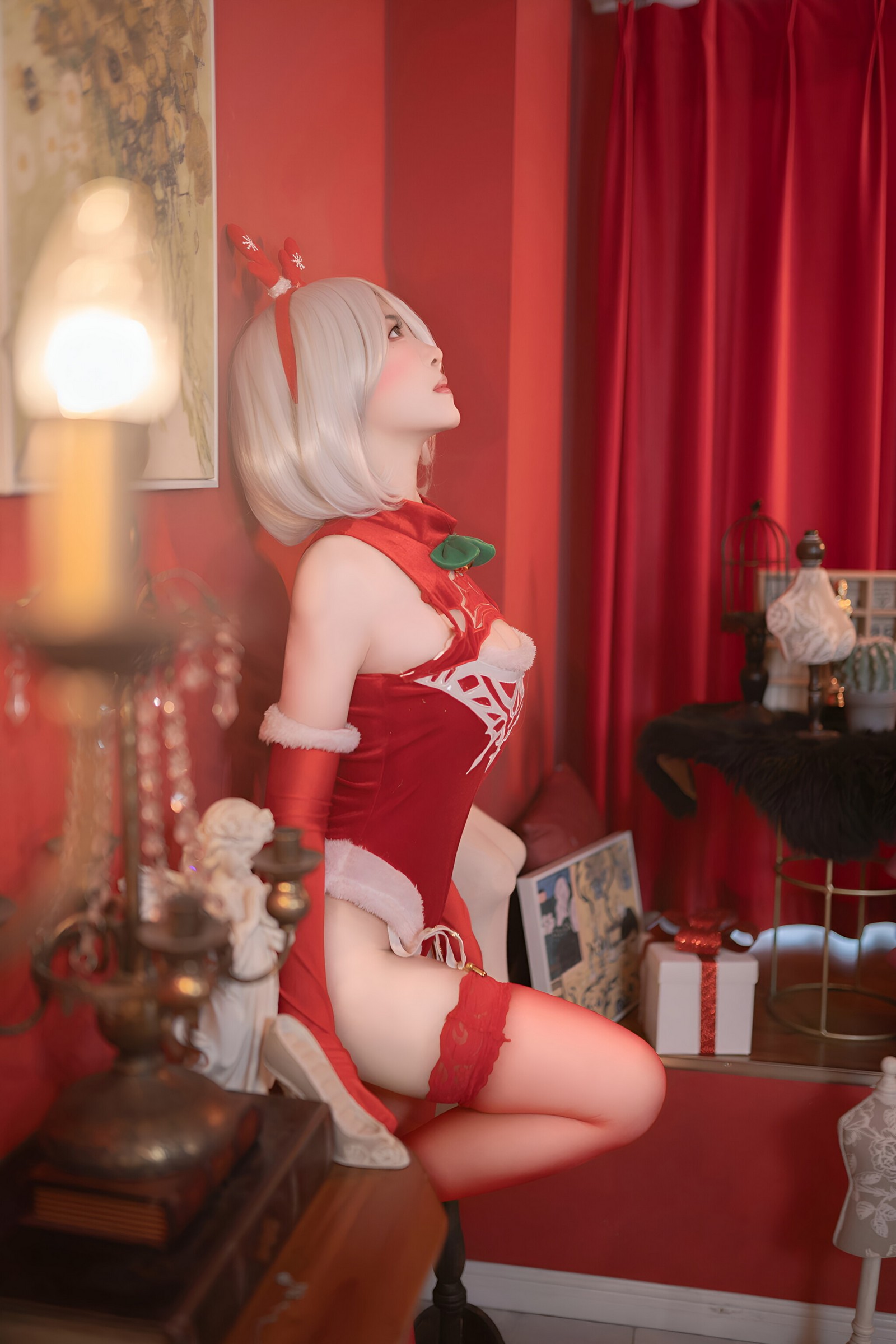 Bangni邦尼 – 圣诞尼尔 红裙御姐 Cosplay 写真集（132P-3V-966MB）插图9