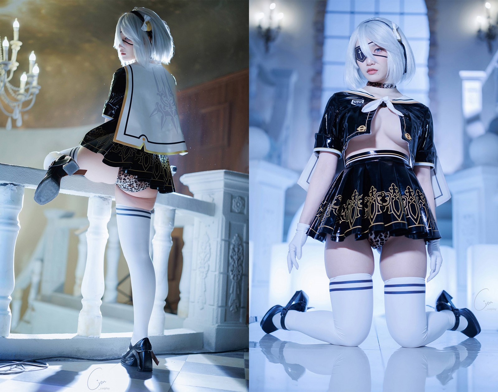 Cien恩恩 2B 尤尔哈二号B型 JK制服 Cosplay 写真（32P｜38MB）插图7