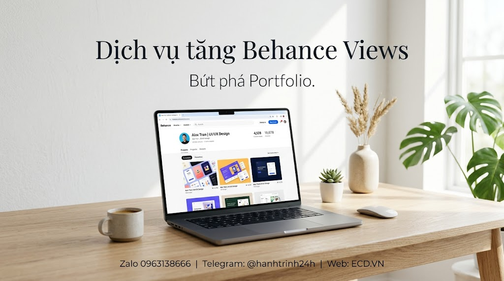 dịch vụ tăng behance views uy tín cho project