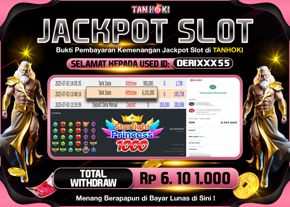 TANHOKI JACKPOT SLOT STARLIGHT PRINCESS 1000 Rp.6.101.000,- LUNAS