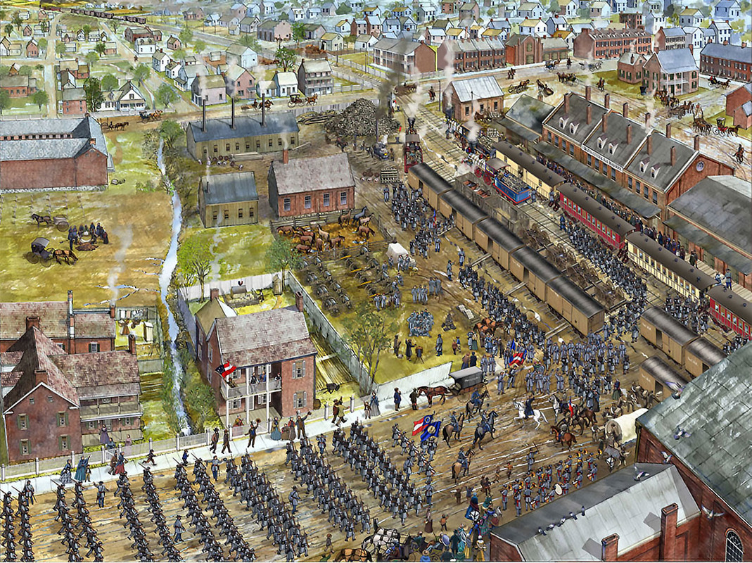 Civil americana,Bull Run 1ª,Las tropas parten de Richmond, hacia Manassas Junction, 1861 , por Brian