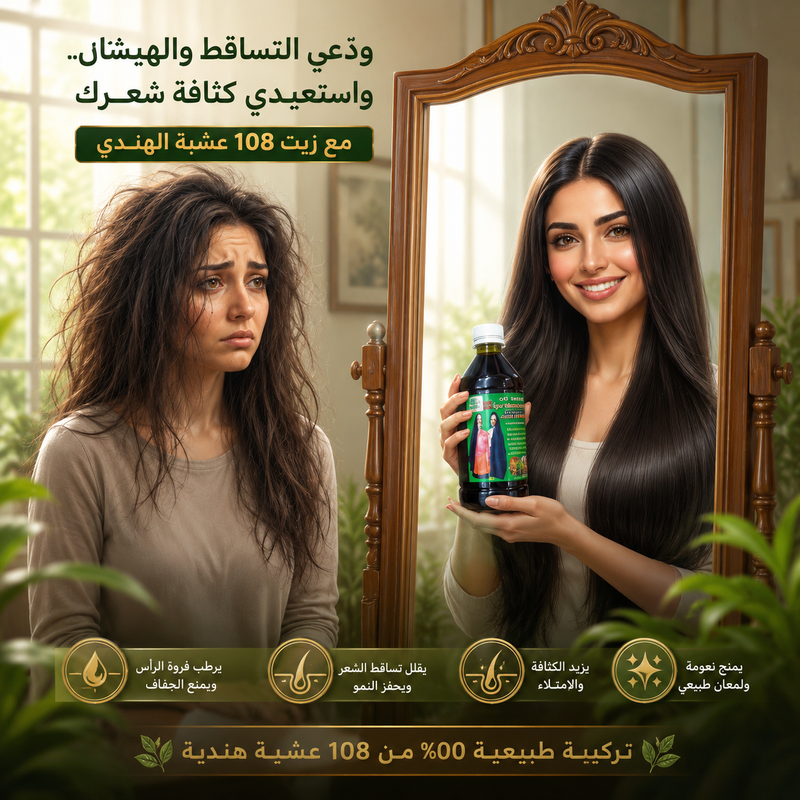 زيت 108 عشبة - قبل وبعد