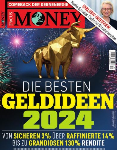 Cover: Focus Money Finanzmagazin No 52 vom 20  Dezember 2023