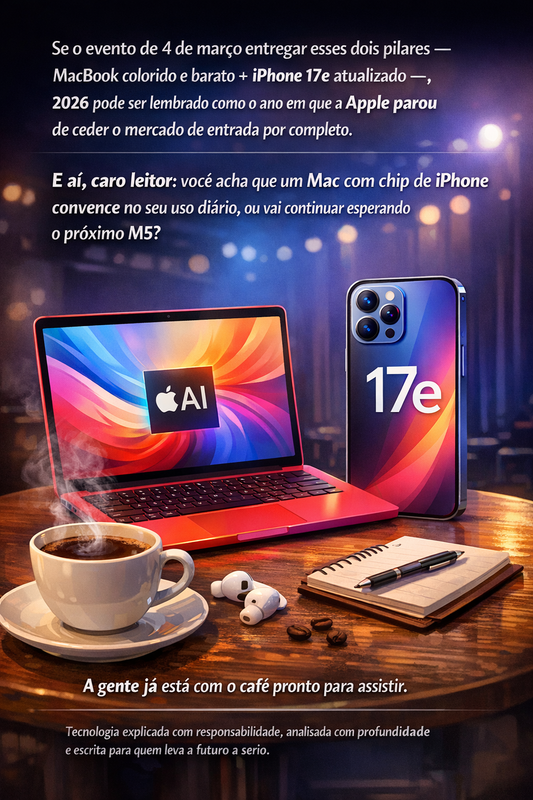 A Apple convoca uma “experiência” em março — e isso pode ser mais estratégico do que parece.