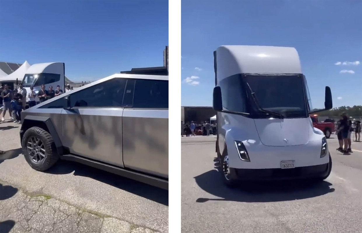 Cybertruck y Semi de Tesla lucen 'preparados para el futuro' en reciente evento