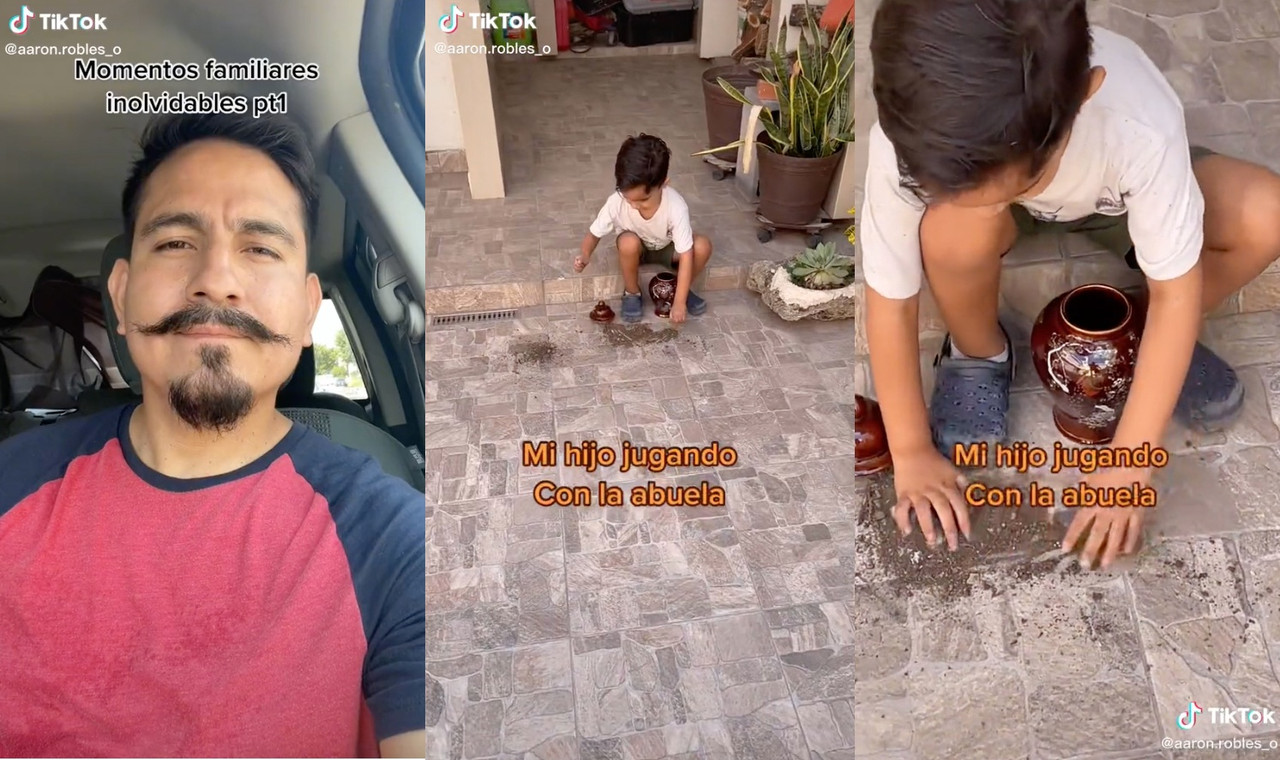 Niño juega con las cenizas de su abuela y el momento que se hizo viral