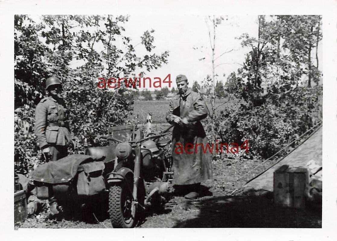 Motorrad BMW R75 mit Kradschützen bei Brjansk Russland Ostfront 1941