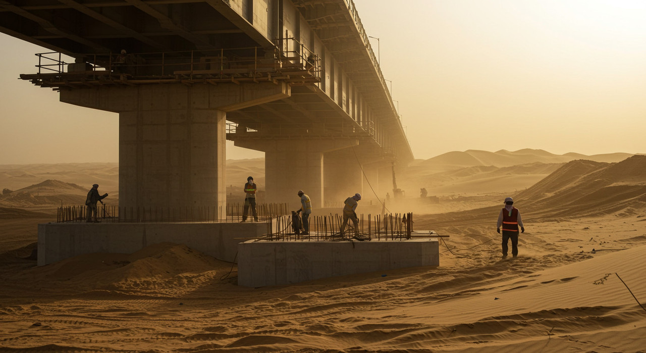 строительство в пустыне - песок как отягчающий фактор