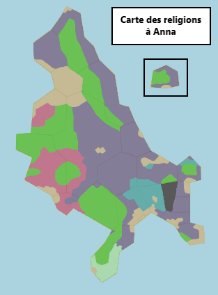 Map religion à Anna