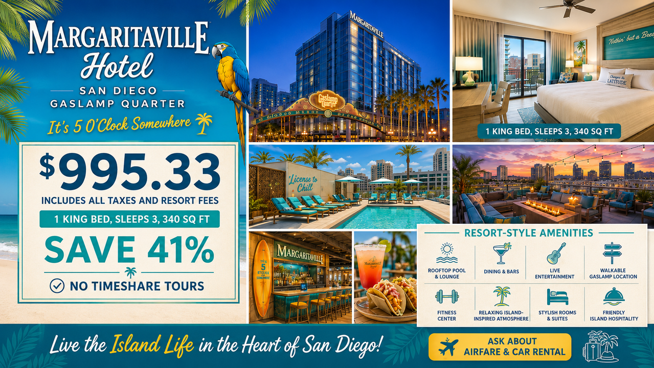 Margaritaville Hotel San Diego Gaslamp Quarter vacation deal