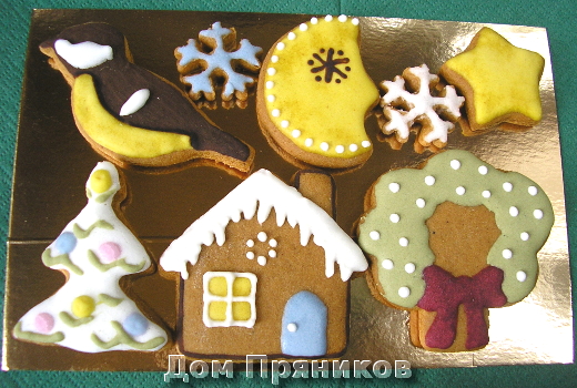 Новогодний набор из маленьких пряников 001