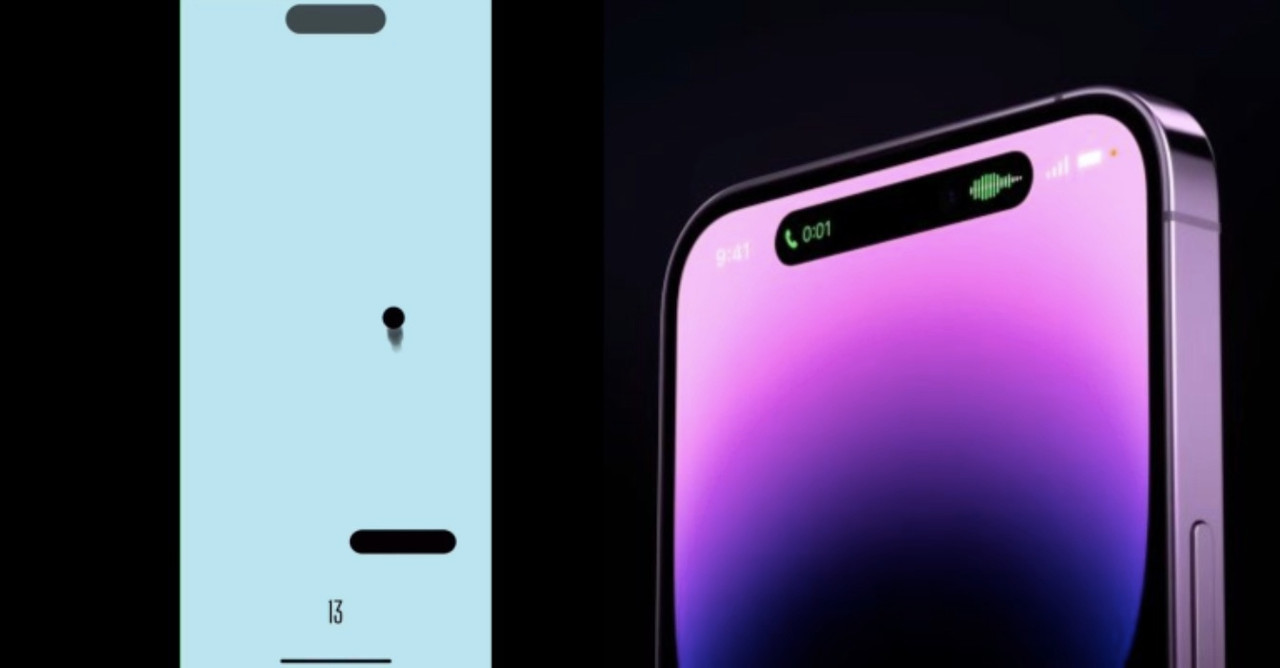 La Dynamic Island de Apple en iPhone 14 ya es usada para hacer videojuegos