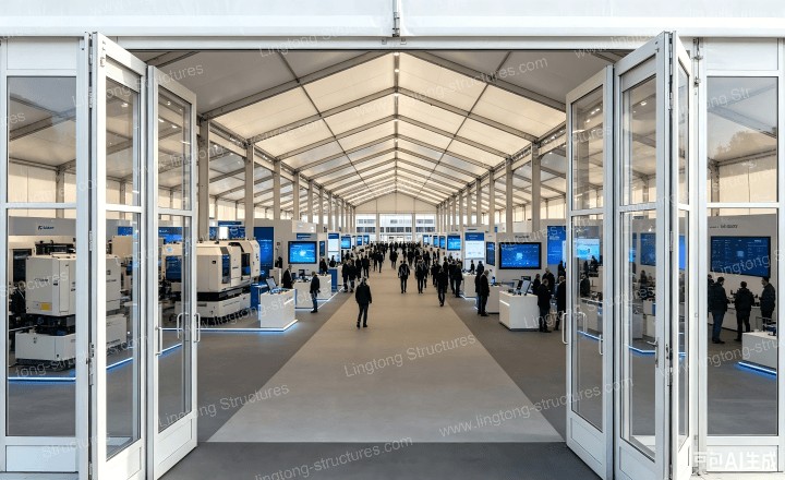 Hannover Messe tent lightweight construction process