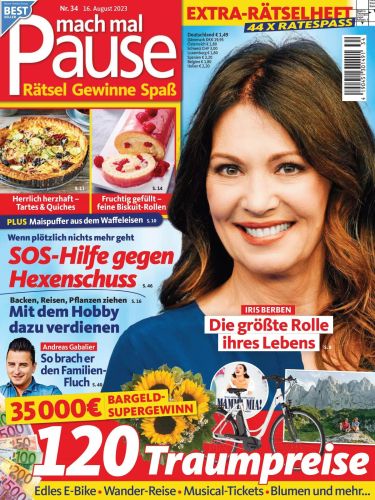Cover: Mach mal Pause Magazin No 34 vom 16  August 2023