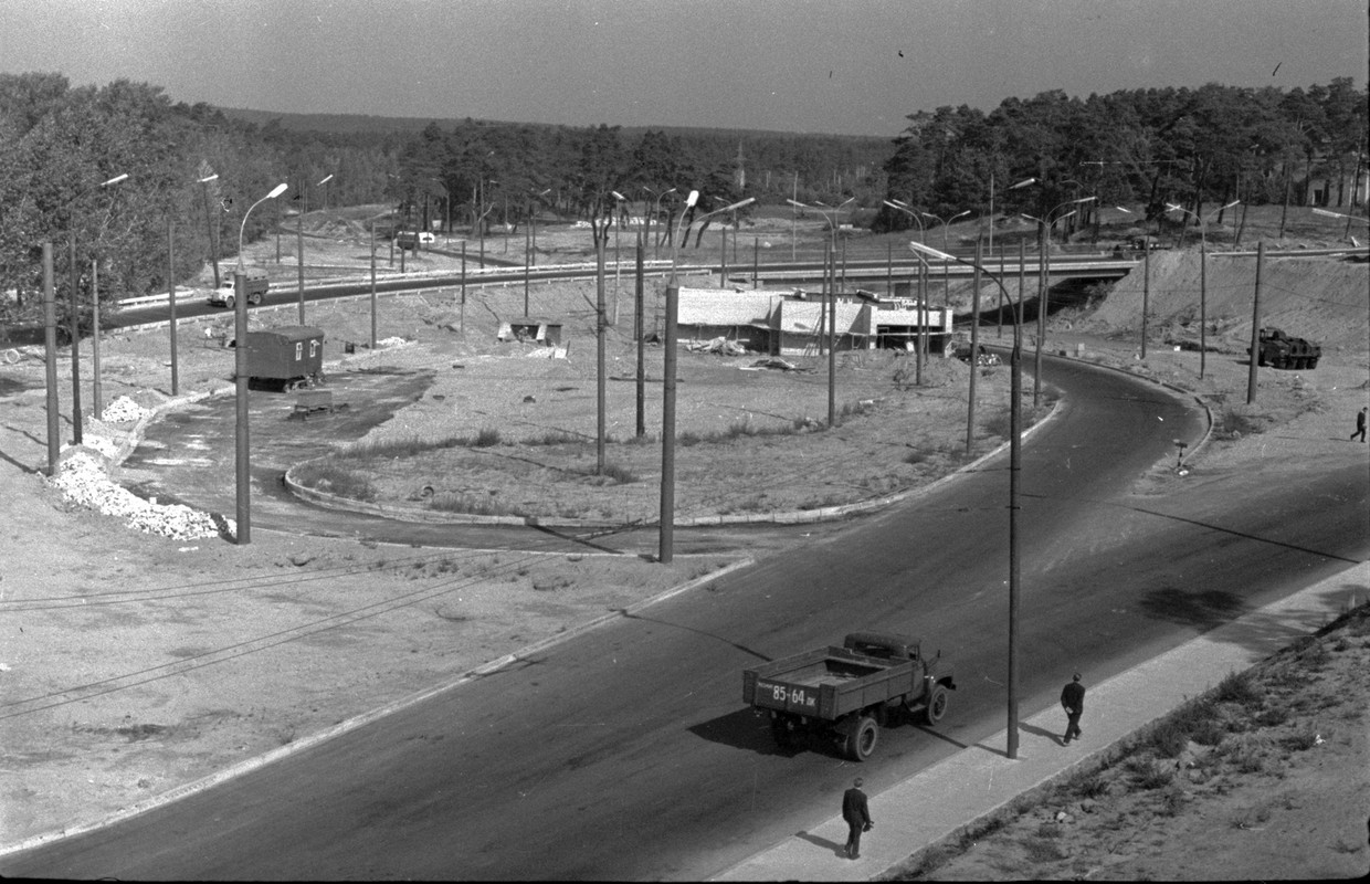 STATOMO ANTAKALNIO TRANSPORTO ŽIEDO VILNIUJE PANORAMA 1971