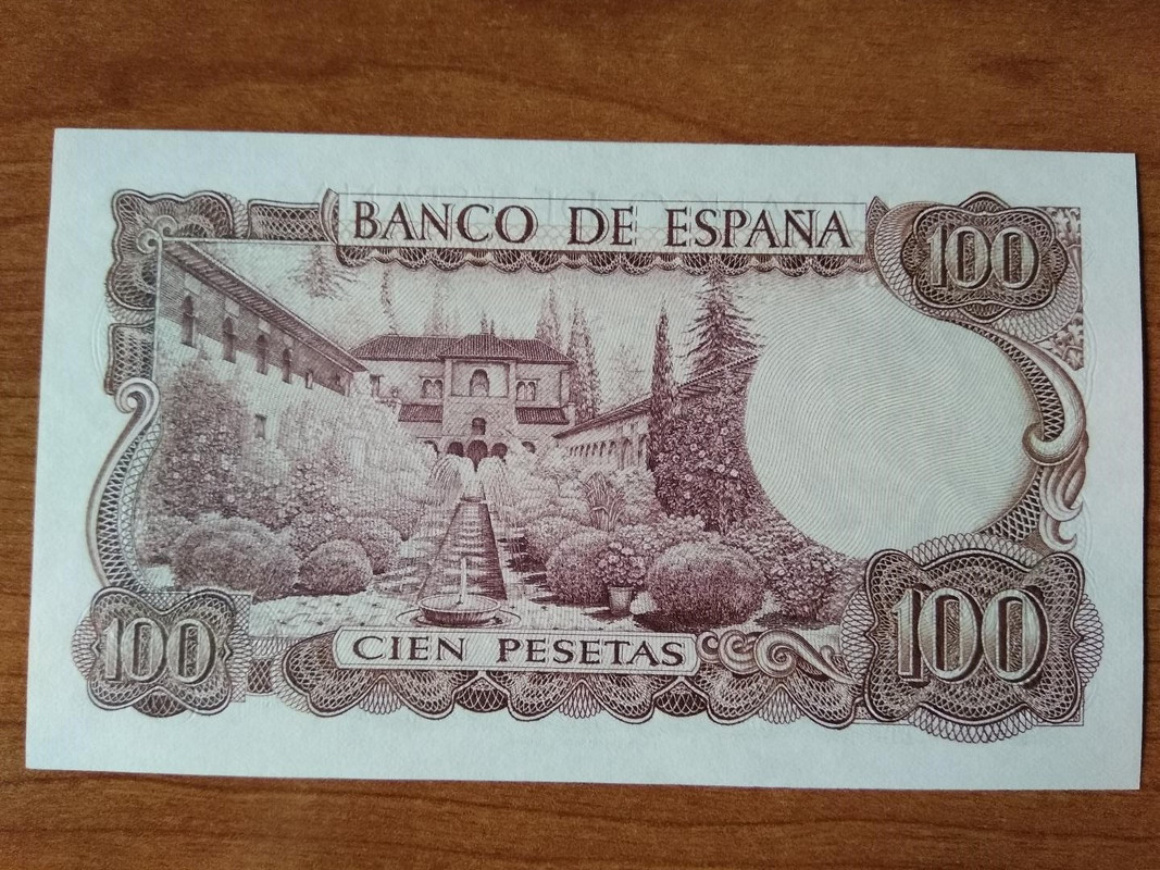 100 Ptas 1970 de Falla con ERROR 100-1970-02