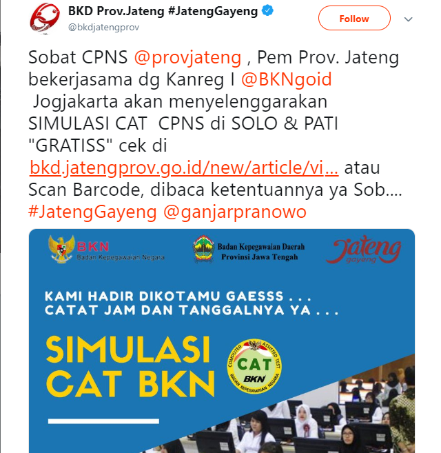 Persiapan Tes Skd Cpns 2019 Bkn Bakal Gelar 3 Simulasi Cat