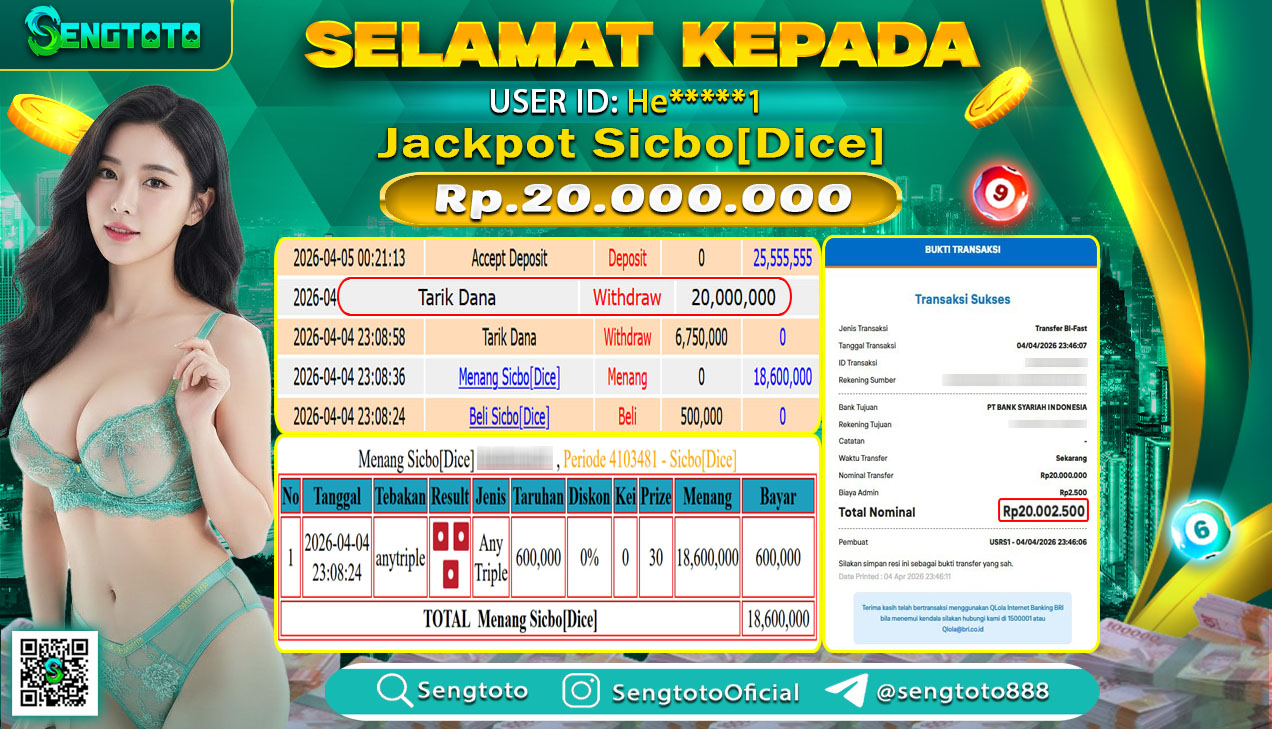 BUKTI PEMBAYARAN LIVEGAM SICBO [DICE]