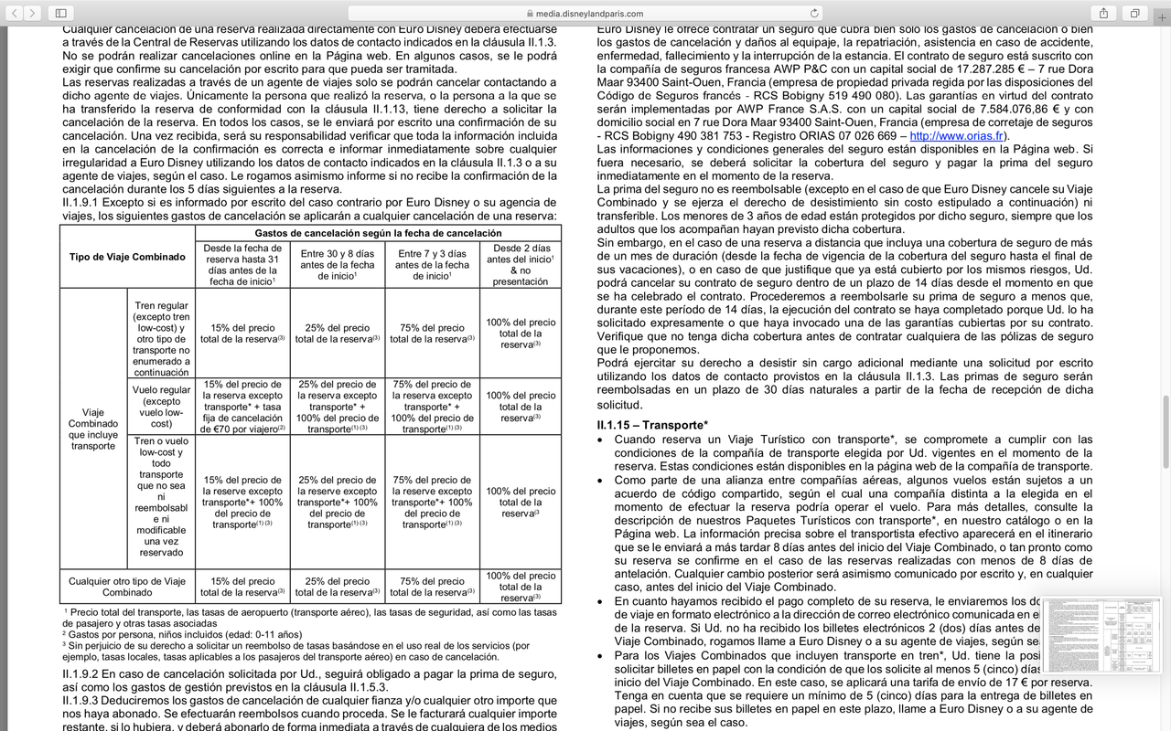 Penalizaciones por cancelar o modificar reserva Disney paris - Cancelaciones y modificaciones, Disneyland París, seguros - Foro Francia